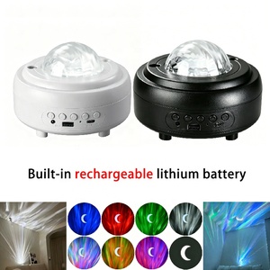 Rechargeable Aurora Star Projector Night Light, Built-in Lithium Battery Moon Sky Projection <b>Lamp</b> For Bedroom Party Home Decor - Product Image 1