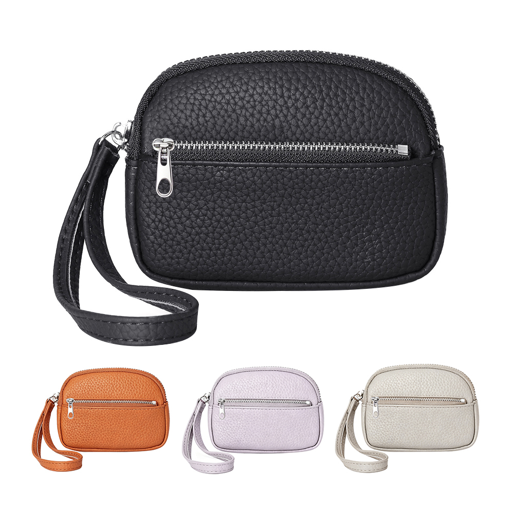 Unisex Writlet Wallets Small Zipper Closure