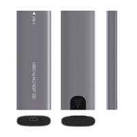 ICOOLAX casing Hard Drive, 1TB 2TB M2 SSD NVME SSD NGFF Protocol 2 in 1 kandang M.2 ke USB Tipe C untuk NVME PCIE SSD
