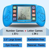 Konsol game genggam dengan layar 3,5 inci dan tombol putar, konsol game retro klasik, konsol game mainan elektronik anak-anak