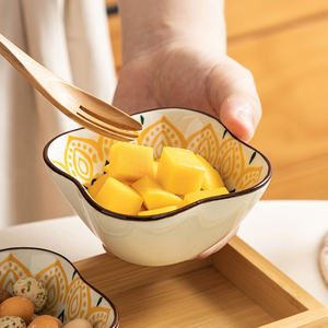 Retro Style Underglaze Ceramic Pattern Bowl Household Restaurant Large Capacity Sauce Hot Pot Plate Snack Small Taste Plate - Product Image 4