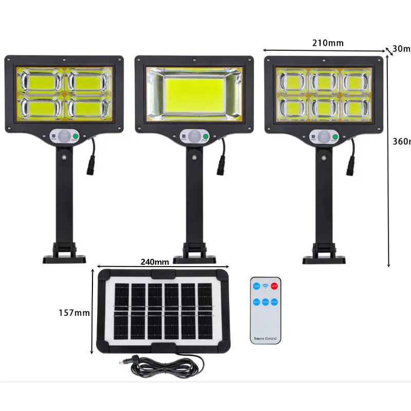 Luz de rua solar IP67 de controle remoto de controle de energia padrão da UE 100w personalizada variedade de opções de lâmpadas