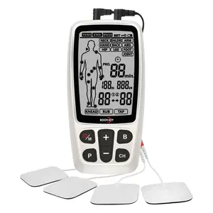 Roovjoy R-C4A Tens EMS Muscle Stimulation Machines for Pain Relief Physical Therapy Equipment with Electrodes for Tens
