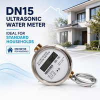 Compteur d'eau intelligent à ultrasons DN15 avec communication filaire ou sans fil M-Bus R160 IP68 Classe 2 pour la mesure du débit d'eau résidentiel