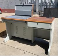 Bureau d'enseignant pour salle de classe, table d'ordinateur rabattable avec tiroirs, bureau pour ordinateur portable, bureau de direction, personnalisable Zoyue Bower