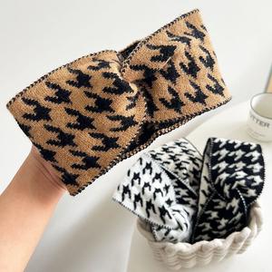 عقال الشعر الرجعية ألف الطيور شعرية محبوك متماسكة واسعة لينة منقوشة العصابات الشعر للنساء الأزياء مرونة الشريط اكسسوارات الشعر - Product Image 4