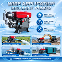 Moteur diesel 4 temps refroidi par eau ZH1105 16HP 1.0L Euro 3 monocylindre à démarrage au kick utilisé dans les machines agricoles, les tracteurs et les bateaux