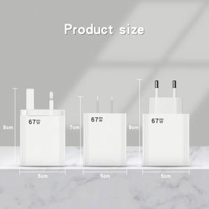 อะแดปเตอร์ชาร์จไฟ 120w 67w 33w แบบเสียบผนัง พร้อมสายดาต้า Type C 6A ชุดชาร์จโทรศัพท์แบบเร็ว รองรับปลั๊ก US/EU - Product Image 4