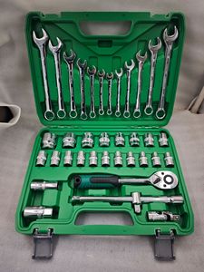 Ensemble d'outils de réparation automobile de 37 pièces, clé à douille de 1/2 pouce, kit de clés à douille CR-V, clé à cliquet 72T, outils à main pour l'entretien automobile - Product Image 4