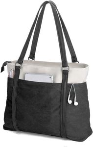 Sac fourre-tout gratuit pour femmes avec poches, sac à bandoulière pour ordinateur portable, sacs à main pour tous les jours, sacs à main pour le travail, la plage, la salle de sport - Product Image 3