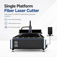 EVER VIEW 1500W Machine de découpe laser à fibre haute précision refroidie par eau 3 axes CNC pour tôles/tubes avec nesting intelligent IA
