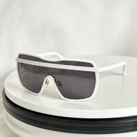 Lunettes de soleil sport polarisées dégradées bleu/noir/blanc TR90 unisexe, monture carrée pleine, protection UV pour la course et le cyclisme