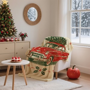 Manta de Franela con Estampado de Santa Claus Navideño, Rectangular, Antipilling, Decoración para el Hogar, Estilo Clásico de Invierno - Product Image 6