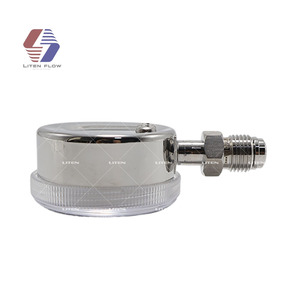 1/4 "VCR alta purezza manometro 2" 50mm quadrante 316L acciaio inossidabile 0-15bar 200psi guarnizione in metallo - Product Image 2