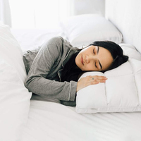 2-in-1 Cool & Warm Quilt ing Baumwoll bezug Rechteck Hals Schlaf kissen mit reversiblen zweiseitigen Kühlgel Memory Foam Bett Verwendung