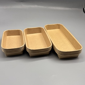 Barquettes alimentaires rectangulaires jetables en papier, en gros, pas cher, avec logo personnalisé, résistantes à la graisse, pour les repas - Product Image 5