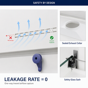 Cappa aspirante da laboratorio interamente in acciaio con armadietto e vano portaoggetti per test di monitoraggio ambientale ASHRAE <span class=keywords><strong>VAV</strong></span> - Vendita all'ingrosso - Product Image 4