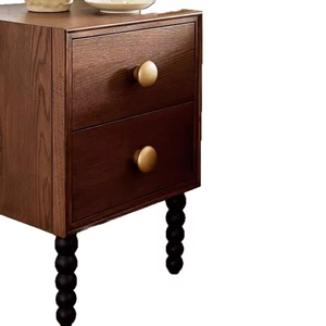 Современная роскошная прикроватная тумба из дерева с 2 ящиками, сборная, прочная, экологичная, новинка, мебель для спальни для отелей и дома - Product Image 3