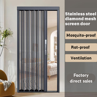 Moustiquaire plissée King Kong en alliage d'aluminium moderne de qualité supérieure, ignifuge, lavable, installation facile, 5