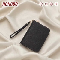 Hongbo Hadiah Terlaris Dompet Binder Budget Kulit Saffiano Epi A7 24 Warna dengan Cincin Emas dan Tali Gelang/Tali Pergelangan Tangan Tersedia