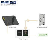 Panel de control CNC colgante Teach IP65 de 10,1 pulgadas HMI con botones Puerto DVI de bus EtherCAT con caja adaptadora Pantalla táctil