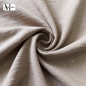 Tissu crêpe double couche en coton peigné biologique certifié GOTS, écologique <span class=keywords><strong>et</strong></span> lourd, pour vêtements <span class=keywords><strong>de</strong></span> bébé <span class=keywords><strong>et</strong></span> textiles <span class=keywords><strong>de</strong></span> maison pour filles - Product Image 3
