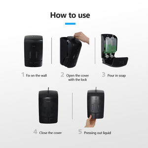 Nuova doppia bottiglia Dispenser sapone liquido manuale per Shampoo e bagnoschiuma 500ML * 2 Dispenser per il bagno - Product Image 5