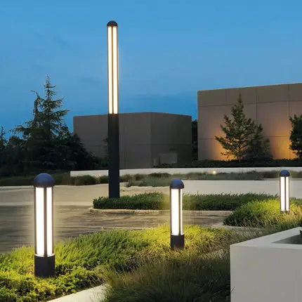 Simple Design Led Bollard Light Outdoor Garden Light 30 Square Meter Illuminating Aluminum Lawn Lights 800-2500mm