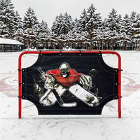VIK MAX Easy Straps 72" Lona de Entrenamiento de Hockey Callejero de Gran Tamaño con Correas de Fácil Instalación y Objetivo de Tiro para Portero de Gran Tamaño