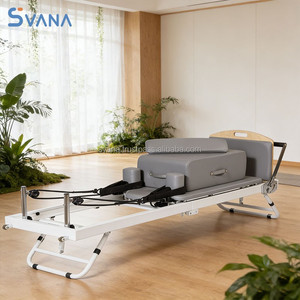 Cama de Pilates Plegable de Aluminio con Bandas de Resistencia Ajustables y Duraderas para Entrenamiento de Salud y Fitness en Estudio de Pilates - Product Image 6