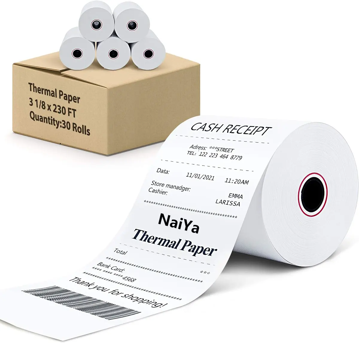 Fabriek 80 Mm Thermische Papierrol 80*80 Mm Papierfabrikant Thermisch Papier Voor Pos