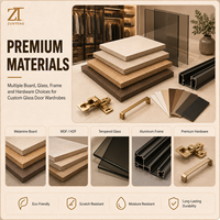Armoire îlot élégante en verre fumé avec cadre en aluminium et écran LED vertical pour la décoration de la zone dressing haut de gamme de la suite parentale
