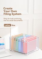 Carpetas de Archivo Colgantes de Plástico Personalizadas de Gran Capacidad, 2 Bolsillos Expandibles en Colores Pastel, Resistentes para Archivadores