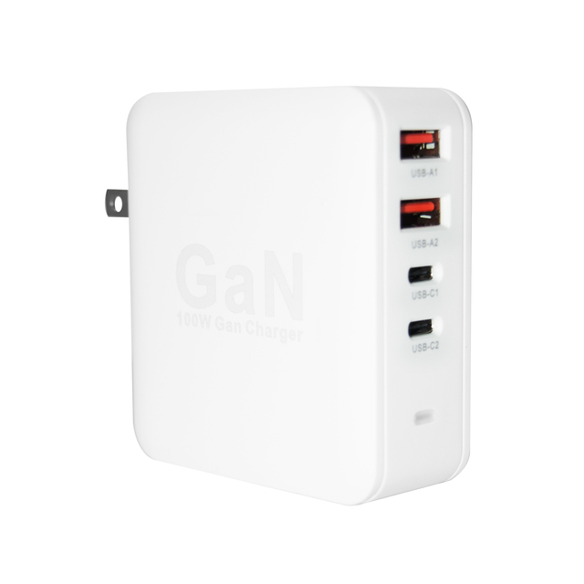 Latest High-Wattage 140W GaN Adapter 3C+A Port Fast Charger for Laptop & iPad Certified with OTP & OVP Protections