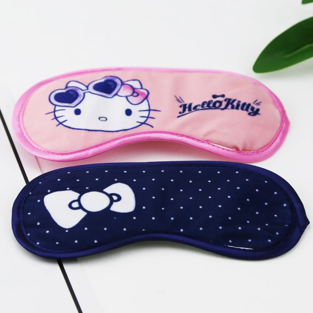 Masque de sommeil Hello Kitty, en coton, personnalisé, joli, Premium, confortable, pour la sieste