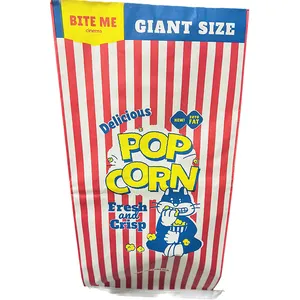 Papier Kraft biodégradable conception personnalisée gravure impression grande taille Pet pop-corn côté gousset pochette sac