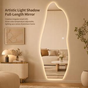 <span class=keywords><strong>Espejo</strong></span> de Pared Grande de Forma Irregular, Asimétrico, sin Marco, de Cuerpo Entero, para Decoración de Sala de Estar, Dormitorio o Entrada - Product Image 1