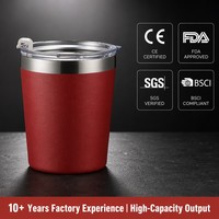Mug Kopi Dinding Ganda Stainless Steel Vakum Terisolasi dengan Tutup Anti Cipratan untuk Penggunaan Sehari-hari di Kantor dan Rumah