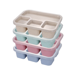Lonchera de Silicona con Múltiples Compartimentos, Contenedor de Alimentos Reutilizable con Tapa para Oficina, Escuela, Picnic - Product Image 2