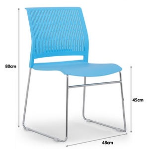 Chaise de visiteur empilable sans accoudoirs à structure métallique pour bureau, formation, personnel et salle de conférence – Offre Spéciale - Product Image 6