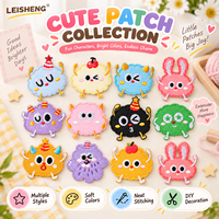 Patchs brodés autocollants mignons de dessins animés, à peler et coller, badges appliqués pour sacs, carnets, coques de téléphone, décoration DIY