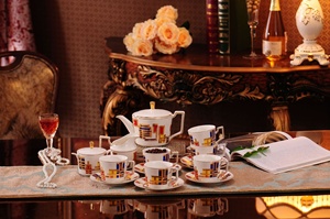 Hot Sale Luxury European Ceramic Kitchen Accessories Fine Porcelain Coffee <b>Tea</b> <b>Sets</b> - Product Image 6