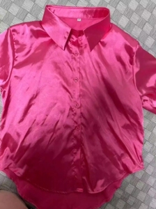 Dames blouses groothandel, stijlvolle effen damesblouse, comfortabel dames satijnen overhemd voor kantoor, lente, herfst, formele stijl - Product Image 6