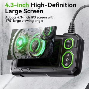 Kualitas tinggi 8.5mm Dual lensa <span class=keywords><strong>Borescope</strong></span> 4.3 "IPS layar HD 2MP IP67 8 LEDs Indoor/Outdoor pipa kamera SD kartu OEM endoskopi - Product Image 6