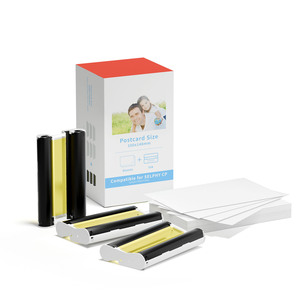 Cartouche d'encre et papier autocollant compatibles <span class=keywords><strong>Canon</strong></span> <span class=keywords><strong>Selphy</strong></span> KP-108IN, 3 couleurs, 108 feuilles de papier brillant 4x6 pour <span class=keywords><strong>Selphy</strong></span> CP1500 CP1300 - Product Image 1