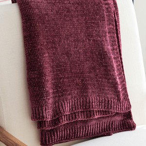 Chenille Jacquard 100% Acrylic Dày Dệt Kim Chăn Siêu Mềm Mại Và Ấm Áp Sang Trọng Ném Cho Giường Sofa - Product Image 4