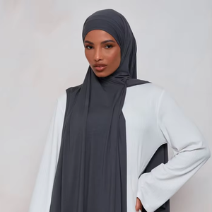 2024 nueva llegada llano Europa y América Venta caliente al por mayor Premium suave bambú Jersey Hijab - Product Image 1