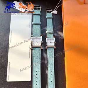 Montre à quartz pour femme de luxe de la marque H, en acier inoxydable, étanche, bracelet en cuir, cadran carré, design sportif - pour les étudiants, nouvelle mode - Product Image 5