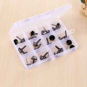 Jewelry Organizer Box 12 Grids Transparent Plastic With Lid For Beads Hooks Screws Storage Case Small Size Fixed Compartment - Product Image 1