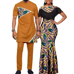 Robe et tenues assorties pour <span class=keywords><strong>couple</strong></span> africain, taille plus, coupe classique, imprimé africain Dashiki, pour homme et femme, pour les fêtes - Product Image 2